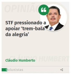 NOTA DE REPÚDIO: JORNALISTA REFERE-SE A PLEITO DO &#039;NS&#039; COMO &quot;TREM DA ALEGRIA&quot;