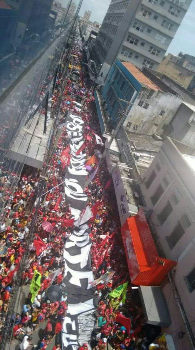 15/03 SINTRAJUFE/CE PRESENTE NO ATO NACIONAL CONTRA À REFORMA DA PREVIDÊNCIA.