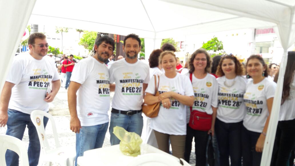 Manifestação contra PEC 287 da reforma da previdência e em defesa da aposentadoria dos trabalhadores.