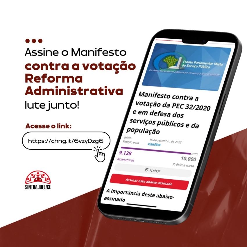 Assine o baixo assinado contra a votação da Reforma Administrativa (PEC 32)