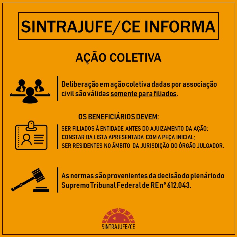 SINTRAJUFE/CE INFORMA AOS FILIADOS SOBRE AÇÕES PROMOVIDAS POR ASSOCIAÇÕES